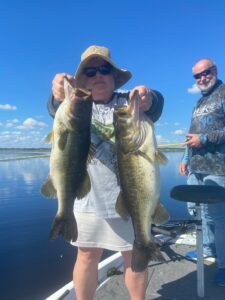 double up of lake Toho giant bass