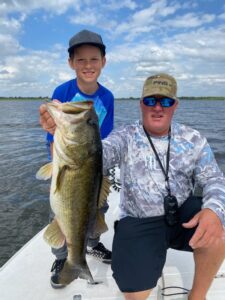 Kid with a 9 pound bass