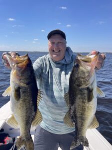 double up of big bass on lake toho