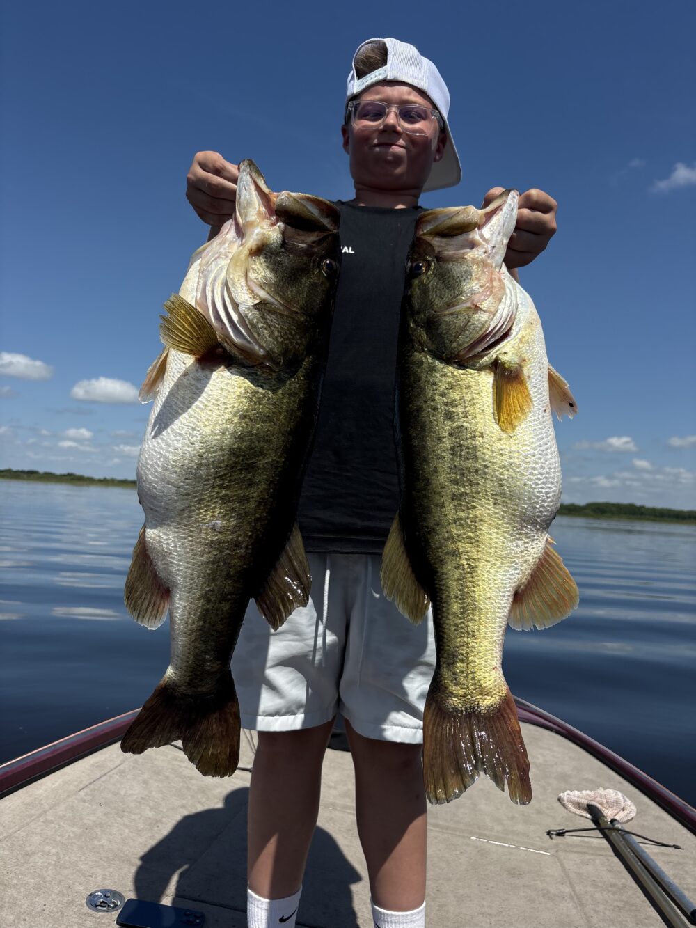 9 pound 11 ounce and 7 pound lake toho bass